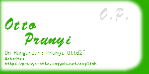 otto prunyi business card